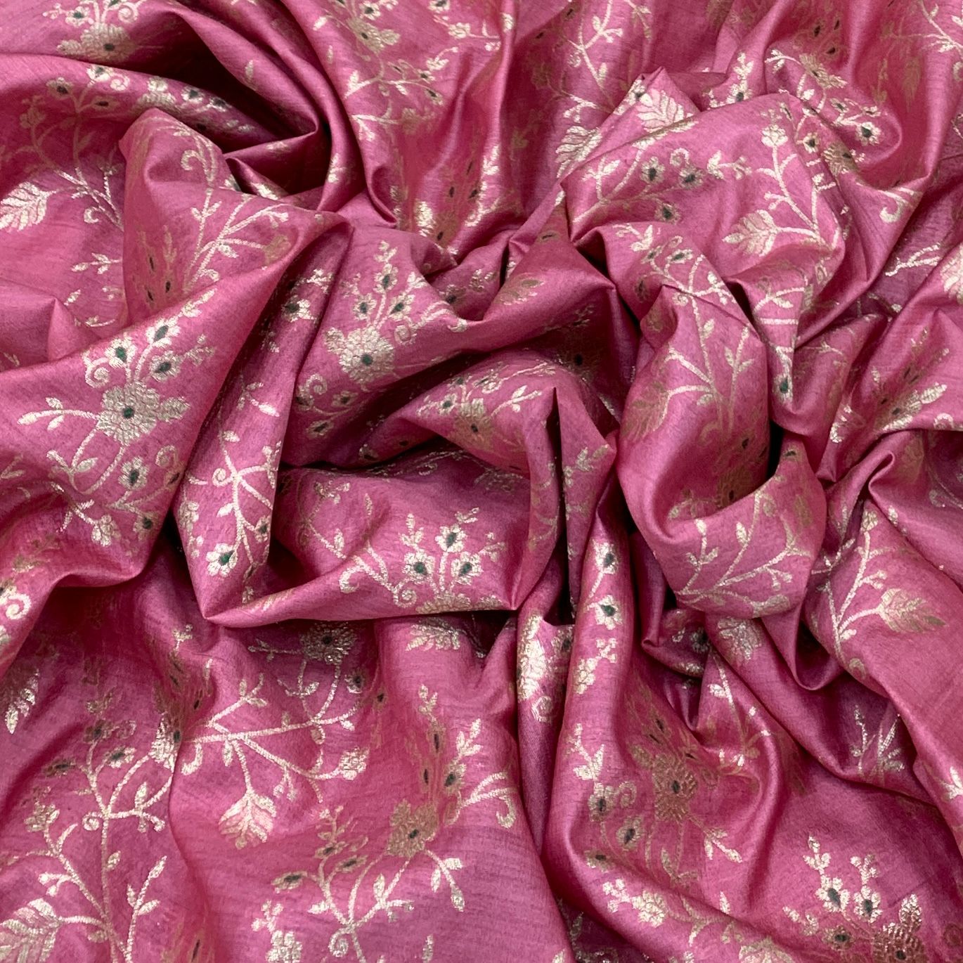 Pink Silk Brocade