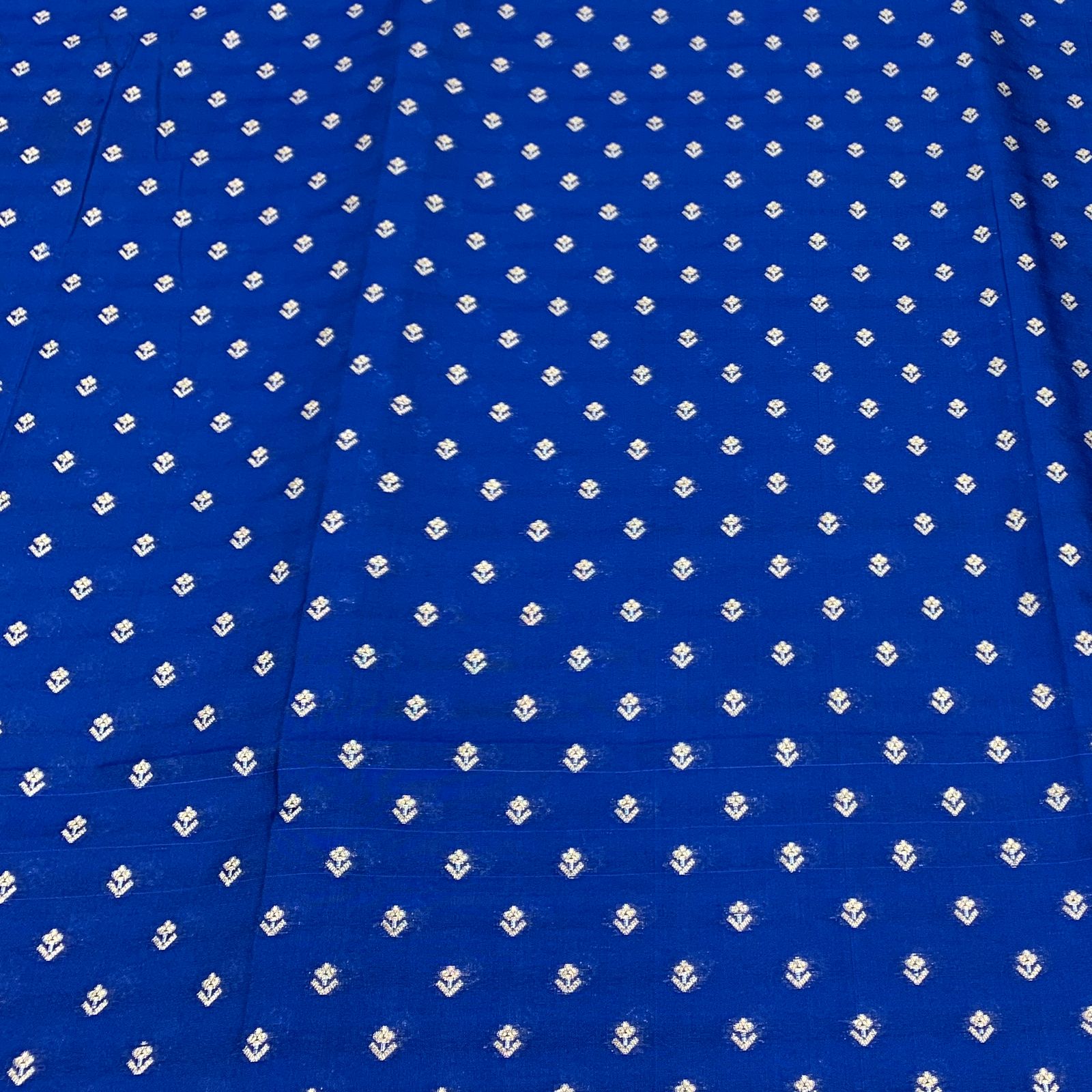 Royal Blue Silk Brocade