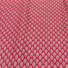 Hot Pink Geometric Butti Silk Brocade