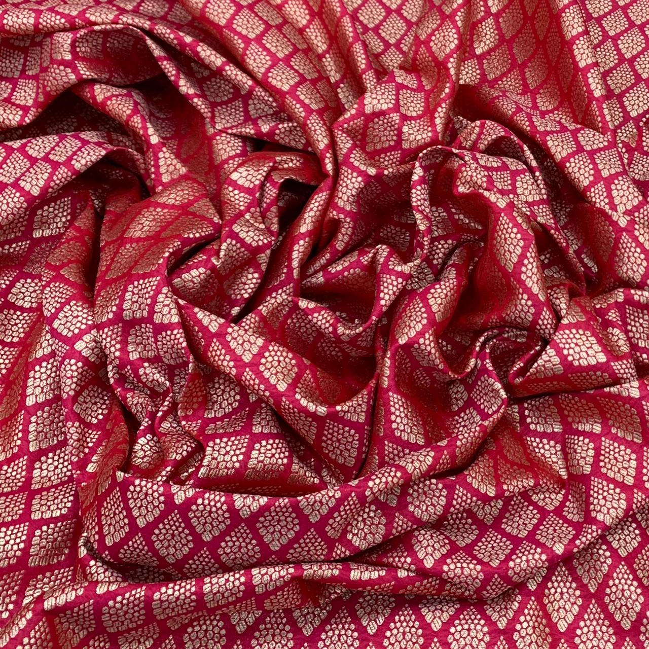 Pink Silk Brocade