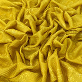 Slub Silk Yellow Colour Embroidery