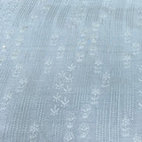 Slub Silk Pastel Blue Colour Embroidery