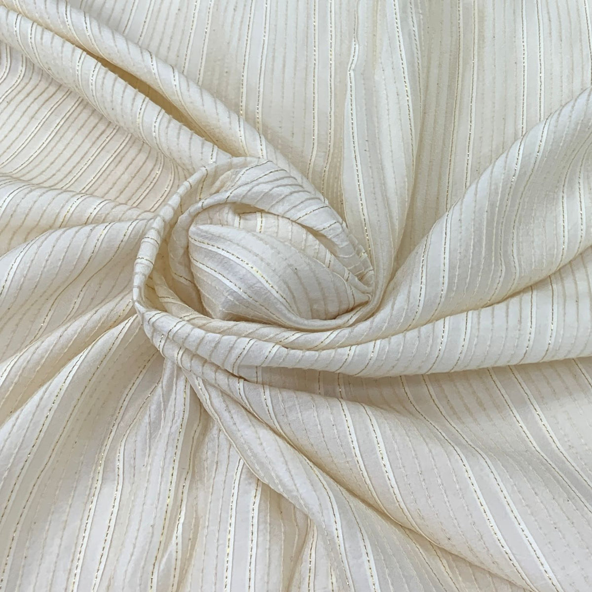 Slub Silk Off White Colour Embroidery