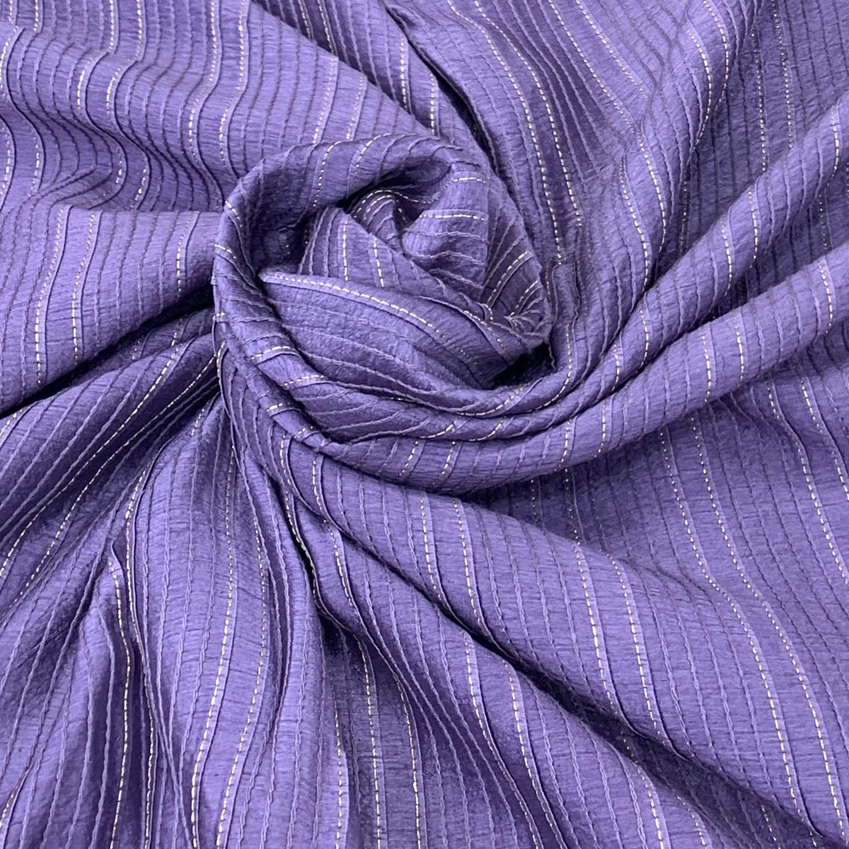 Slub Silk Lavender Colour Embroidery