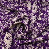 Purple Flower Crepe Print