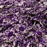 Purple Flower Crepe Print