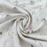 Gauge Linen Off White Floral  Print