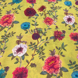 Muslin Yellow Floral Print