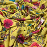 Muslin Yellow Floral Print