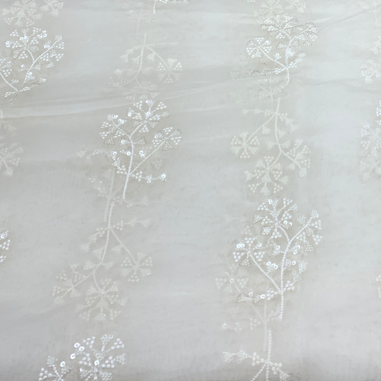 White Pure Organza Embroidery