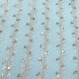 Light Sea Green Pure Organza Embroidery