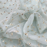 Light Sea Green Pure Organza Embroidery