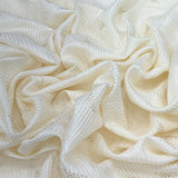 Off White Slub Silk Off Sequins Thread Embroidery