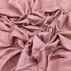 Pastel Pink Slub Silk Embroidery
