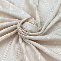 Cream Slub Silk Pintex Embroidery
