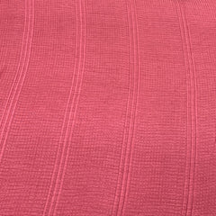 Carrot Pink Slub Silk Pintex Embroidery