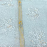 Sea Green Mul Chanderi Sequins Thread Embroidery