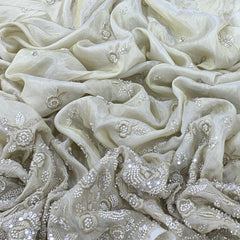 Natural Tissue Cut Dana Floral Embroidery