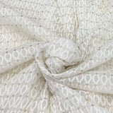 White Georgette Thread Embroidery