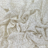 White Georgette Thread Embroidery