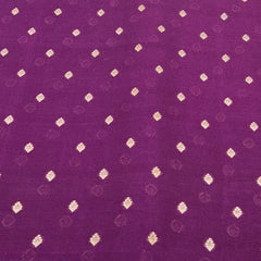 Magenta Purple Floral Butti Silk Brocade