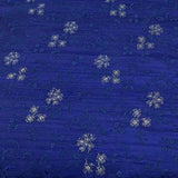 Navy Blue Pure Raw Silk Embroidery