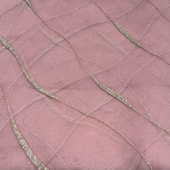 Pastel Pink  Pure Organza Cutdana Embroidery