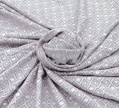 Light Mauve Georgette Sequins Thread Embroidery