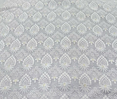 Light Lavender Georgette Sequins Thread Embroidery