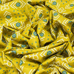 Mustard Yellow  Floral Print