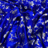 Royal Blue Silk Brocade