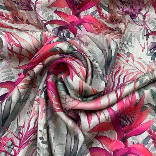 Modal Satin Printed Fabric