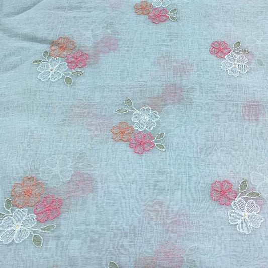 Chanderi Embroidery Fabric