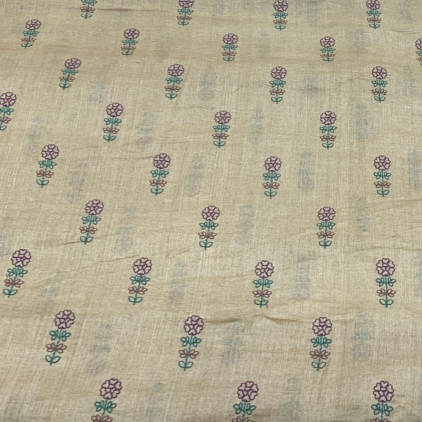 Tusser Silk Embroidery Fabric