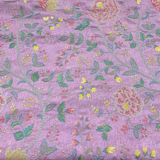 Tusser Silk Embroidery Fabric