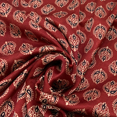 Gajji Satin Printed Fabric