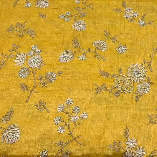 Tusser Silk Embroidery Fabric