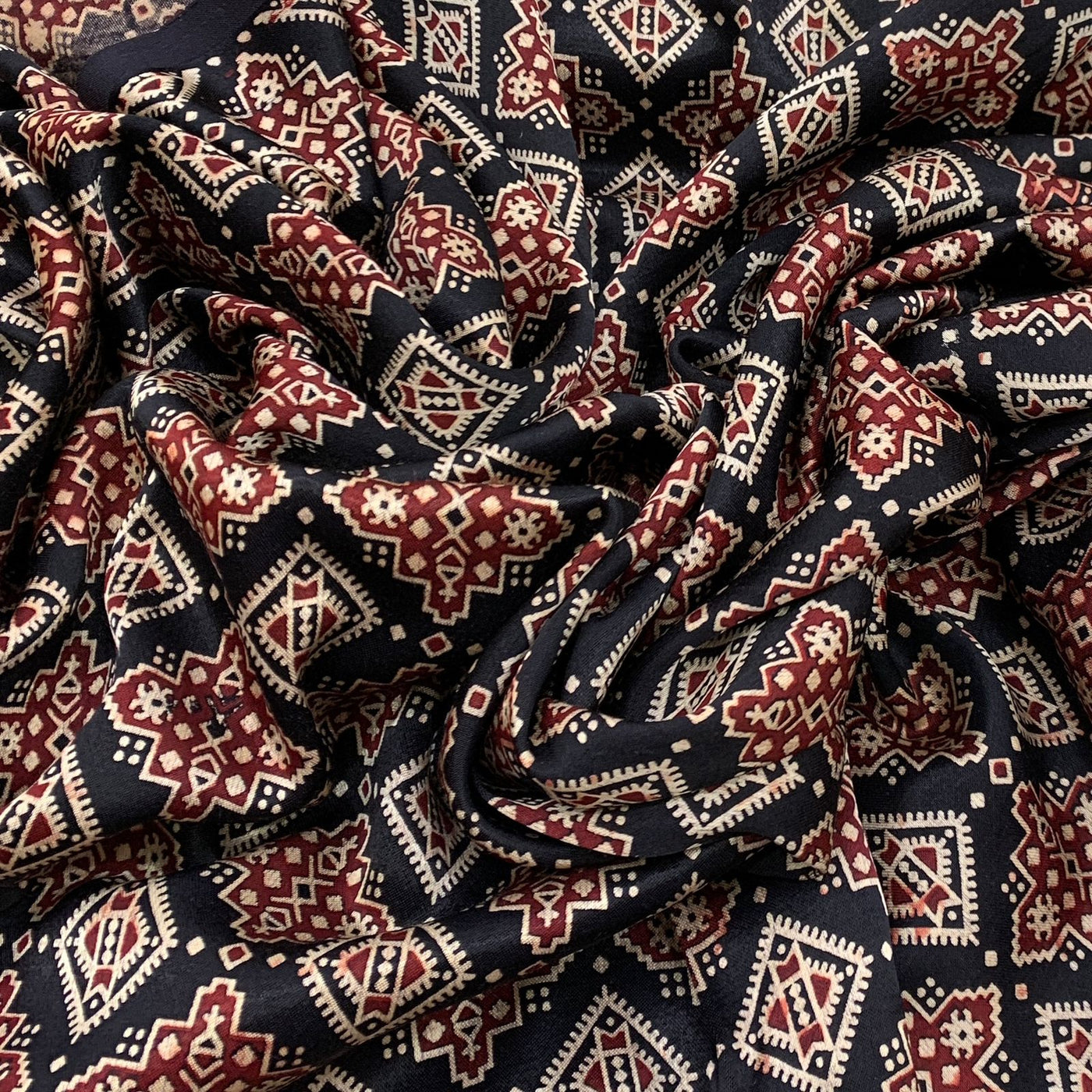 Gajji Satin Printed Fabric