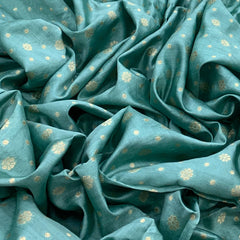 Sea Green Banarasi Brocade Fabric