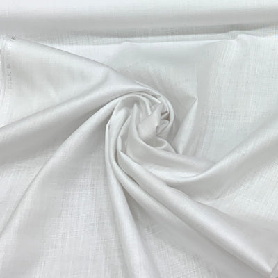 White Plain Cotton Matka Fabric