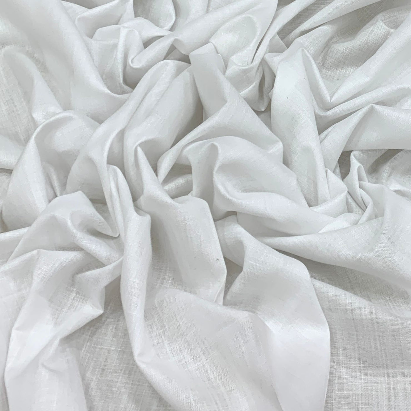 White Plain Cotton Matka Fabric