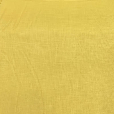 Mustered Yellow Plain Cotton Matka Fabric