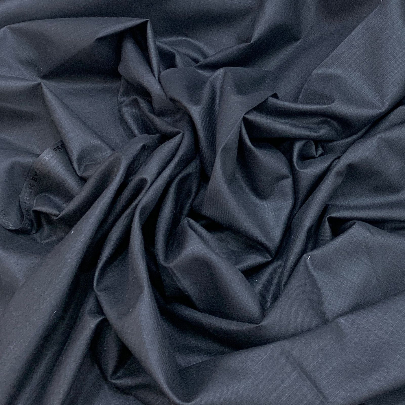 Black Plain Cotton Matka Fabric