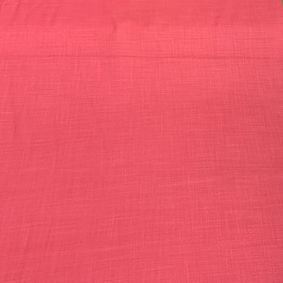 Carrot Pink Plain Cotton Matka Fabric