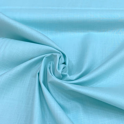 Light Blue Plain Cotton Matka Fabric
