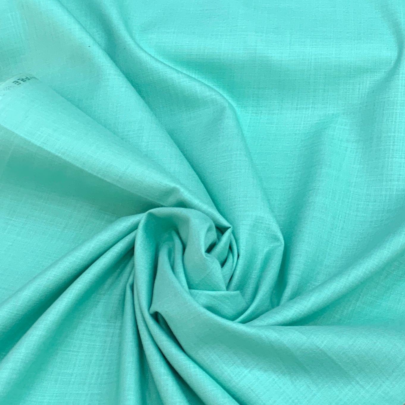Mint Green Plain Cotton Matka Fabric