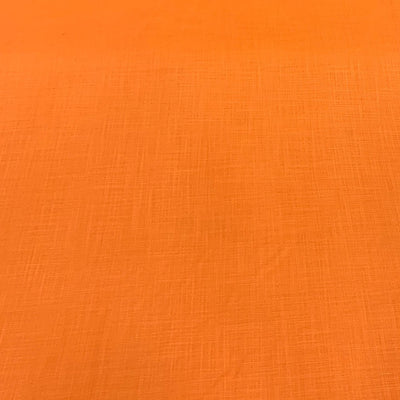 Dark Orange Plain Cotton Matka Fabric