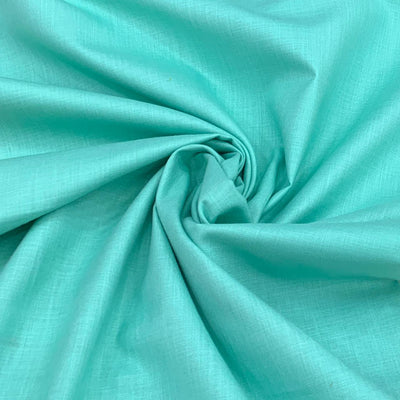 Sea Blue Plain Cotton Matka Fabric
