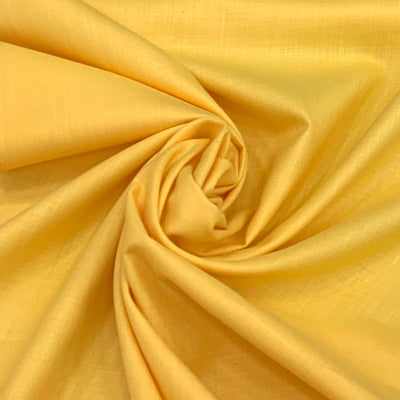 Yellow Plain Cotton Matka Fabric