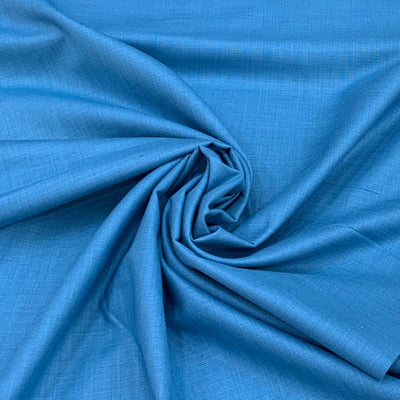 Indigo Blue Plain Cotton Matka Fabric
